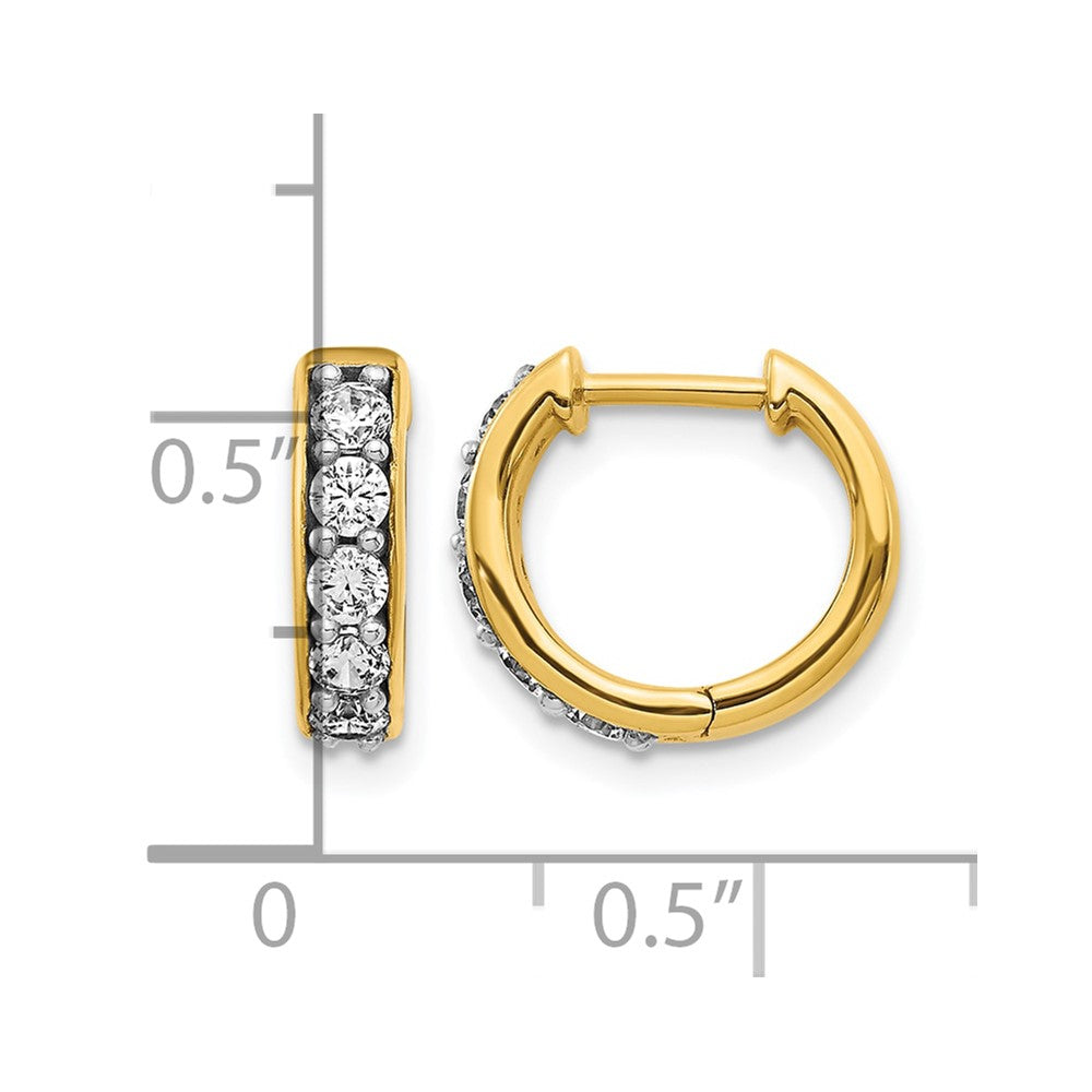 Diamond Hinged Hoop Earrings