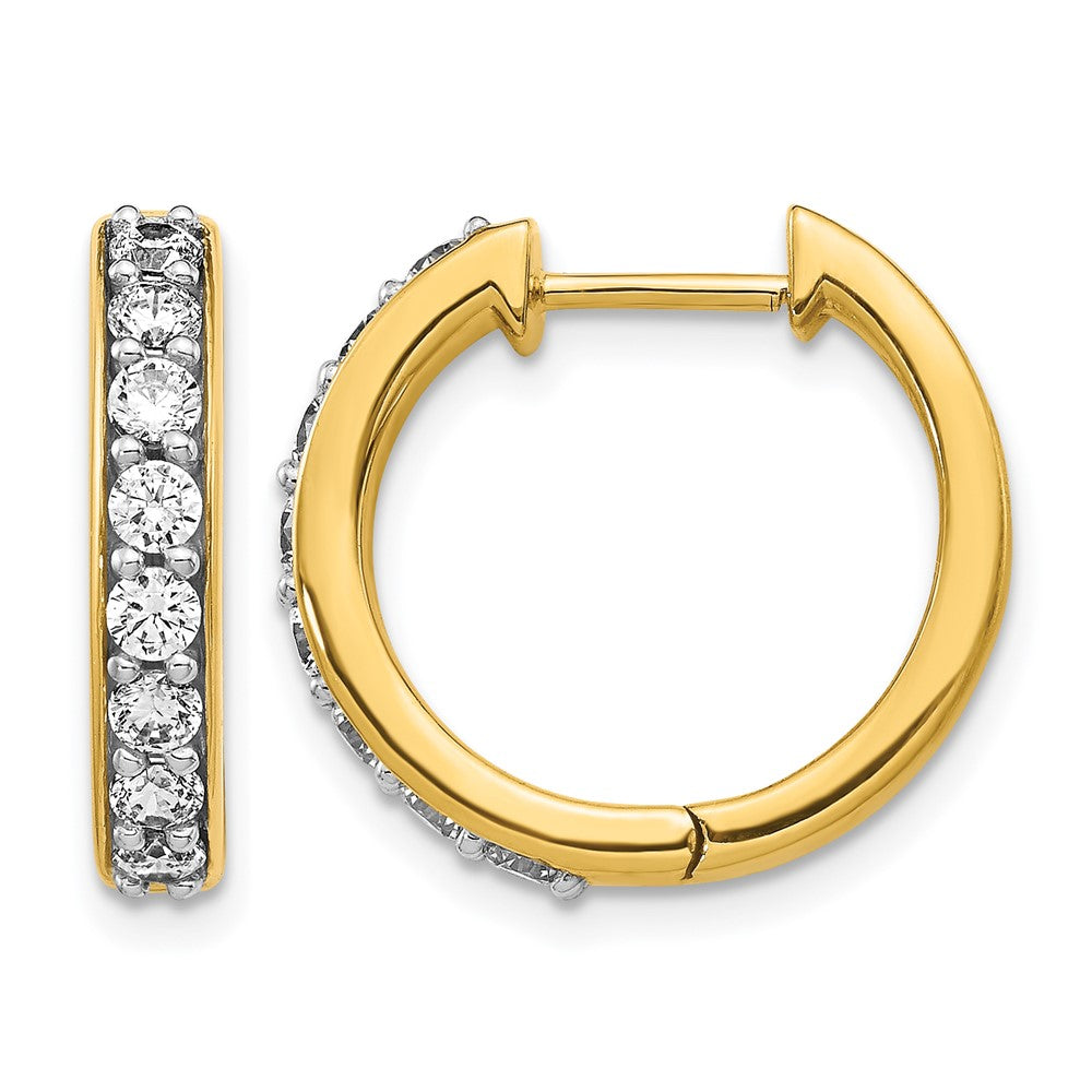 Diamond Hinged Hoop Earrings