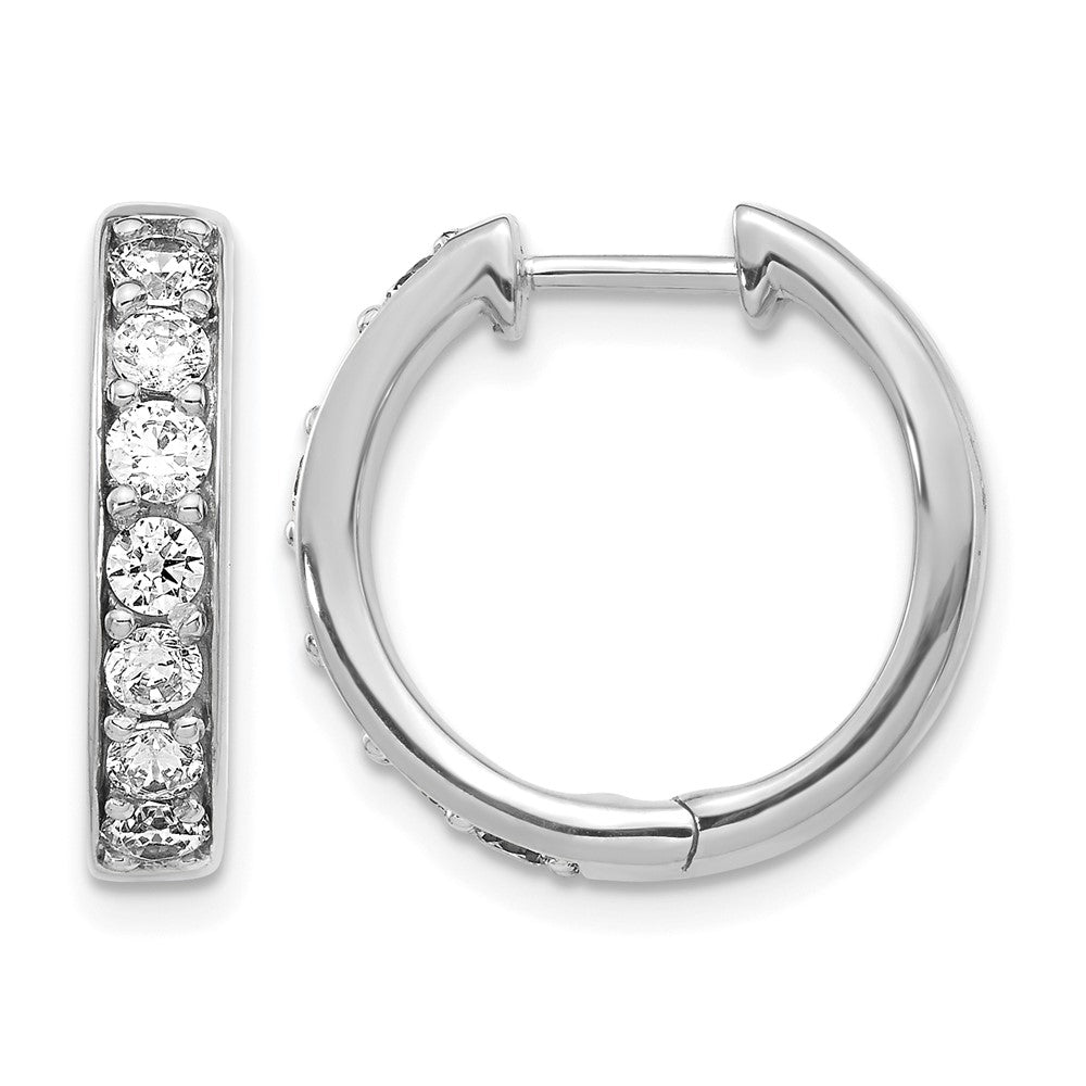 Diamond Hinged Hoop Earrings