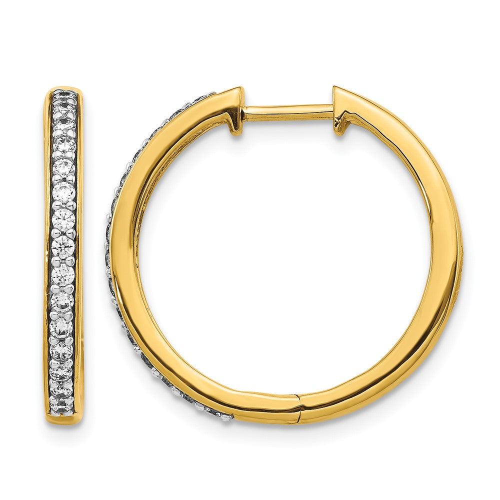 Diamond Hinged Hoop Earrings