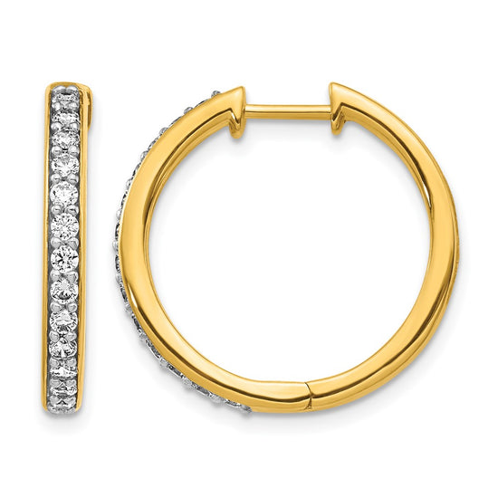 Diamond Hinged Hoop Earrings