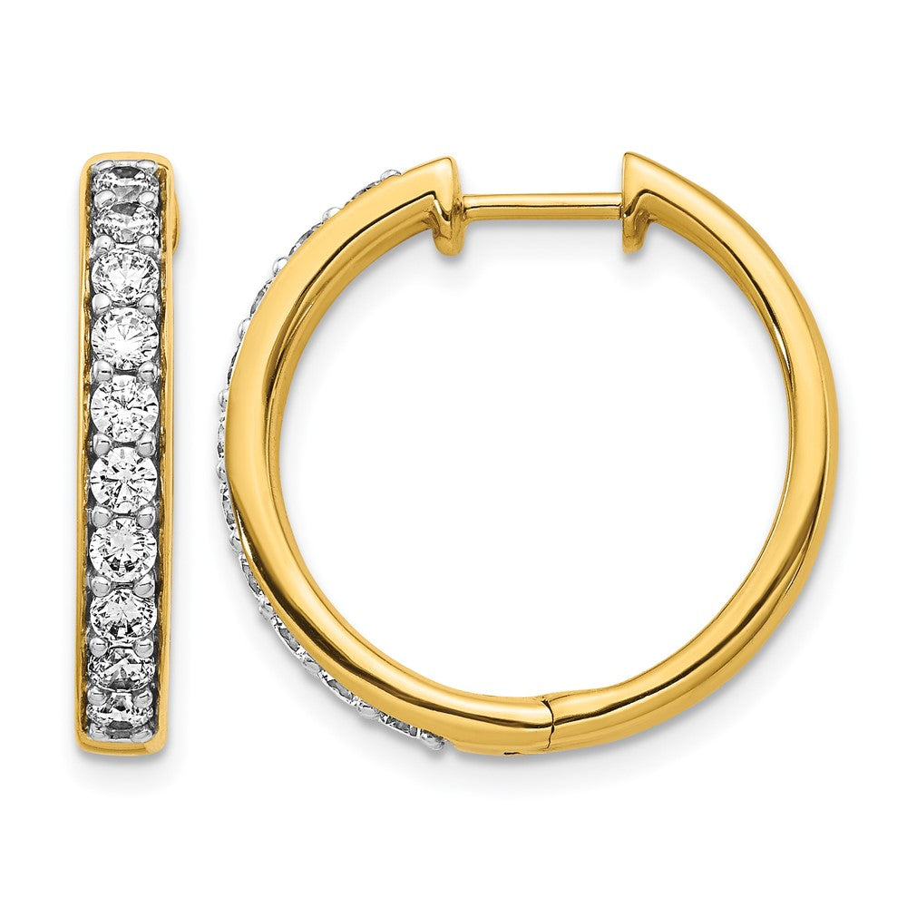 Diamond Hinged Hoop Earrings