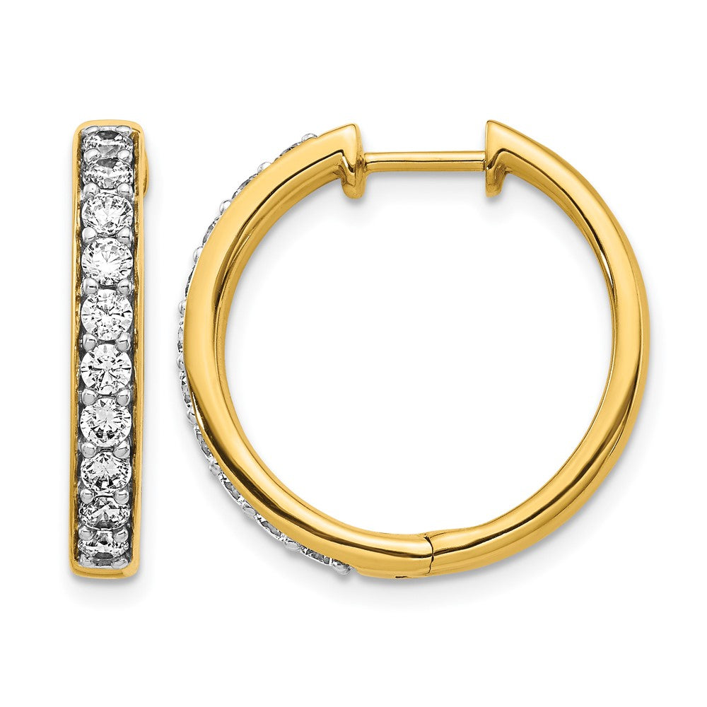 Diamond Hinged Hoop Earrings