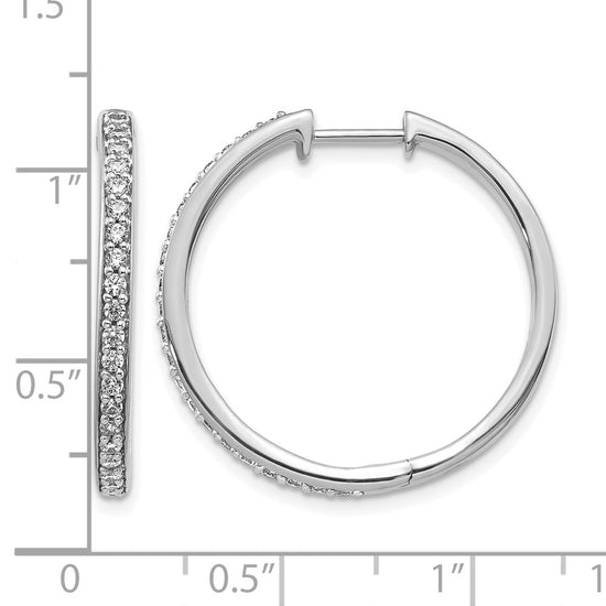 Diamond Hinged Hoop Earrings