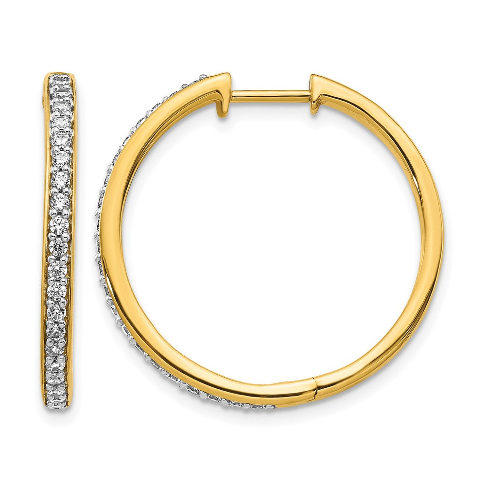 Diamond Hinged Hoop Earrings