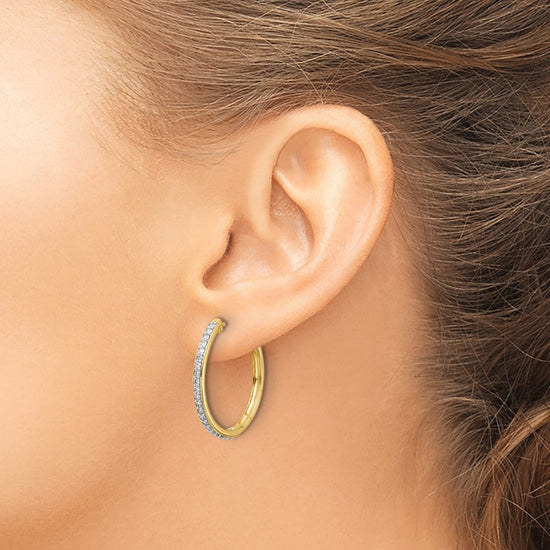 Diamond Hinged Hoop Earrings