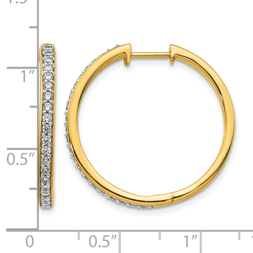 Diamond Hinged Hoop Earrings