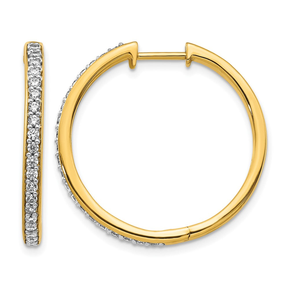 Diamond Hinged Hoop Earrings