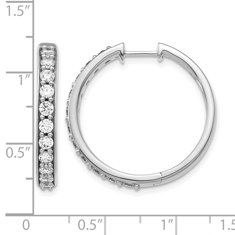 Diamond Hinged Hoop Earrings