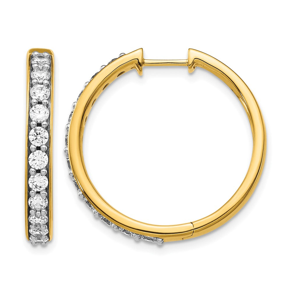 Diamond Hinged Hoop Earrings