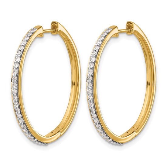 Diamond Hinged Hoop Earrings