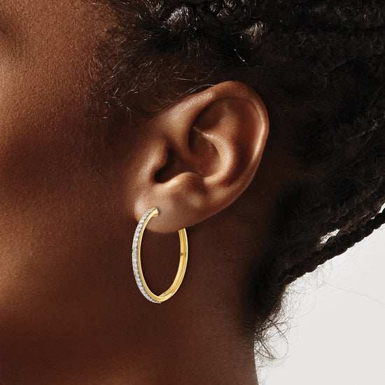 Diamond Hinged Hoop Earrings
