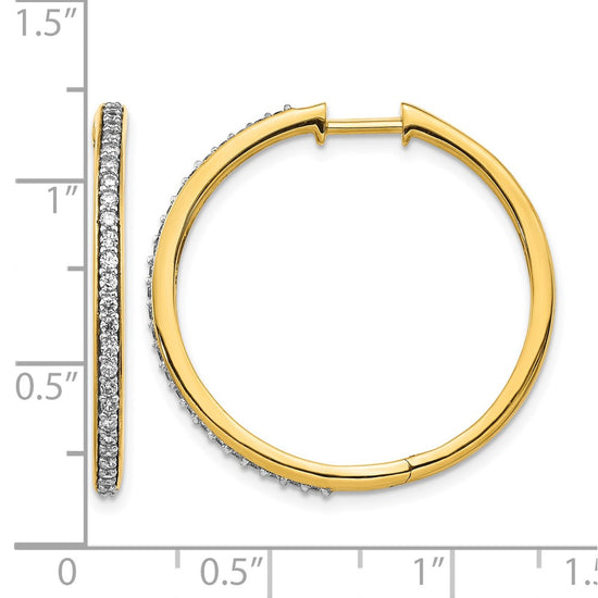 Diamond Hinged Hoop Earrings