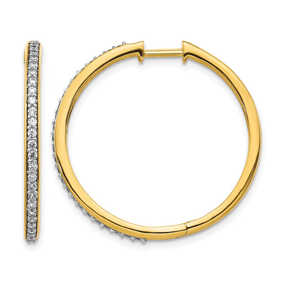 Diamond Hinged Hoop Earrings