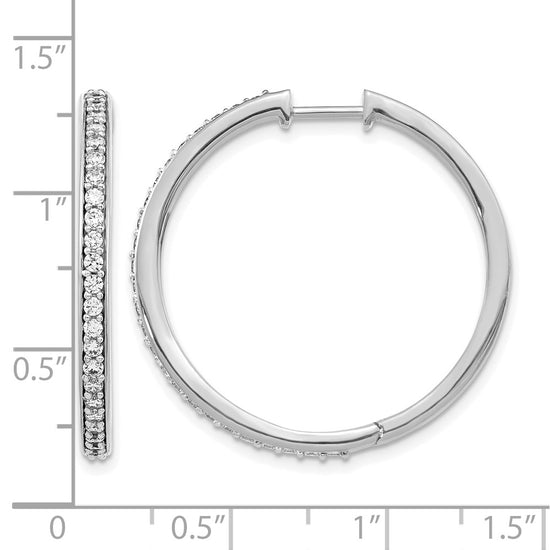 Diamond Hinged Hoop Earrings