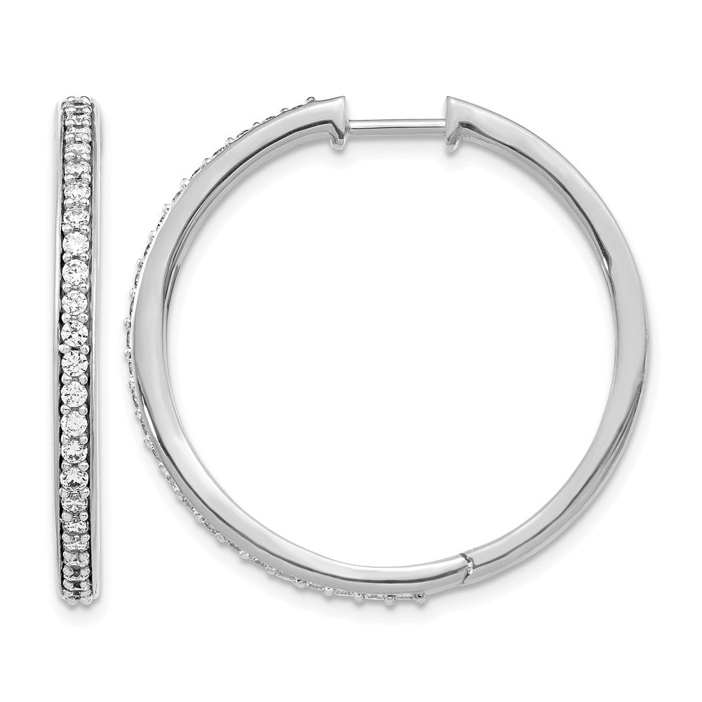 Diamond Hinged Hoop Earrings