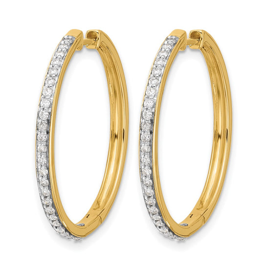 Diamond Hinged Hoop Earrings