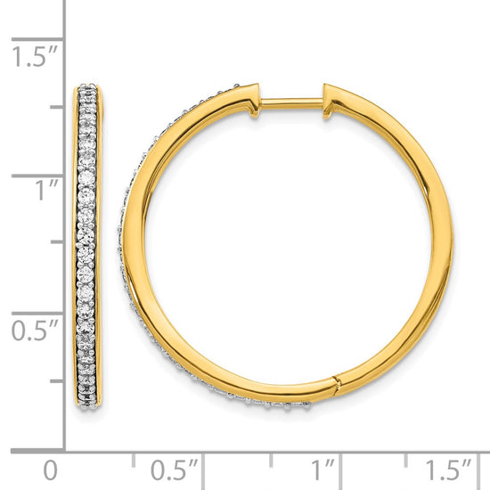 Diamond Hinged Hoop Earrings