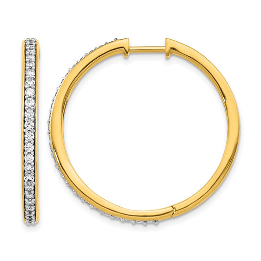 Diamond Hinged Hoop Earrings