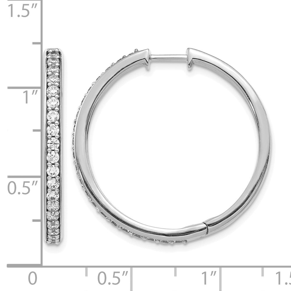 Diamond Hinged Hoop Earrings