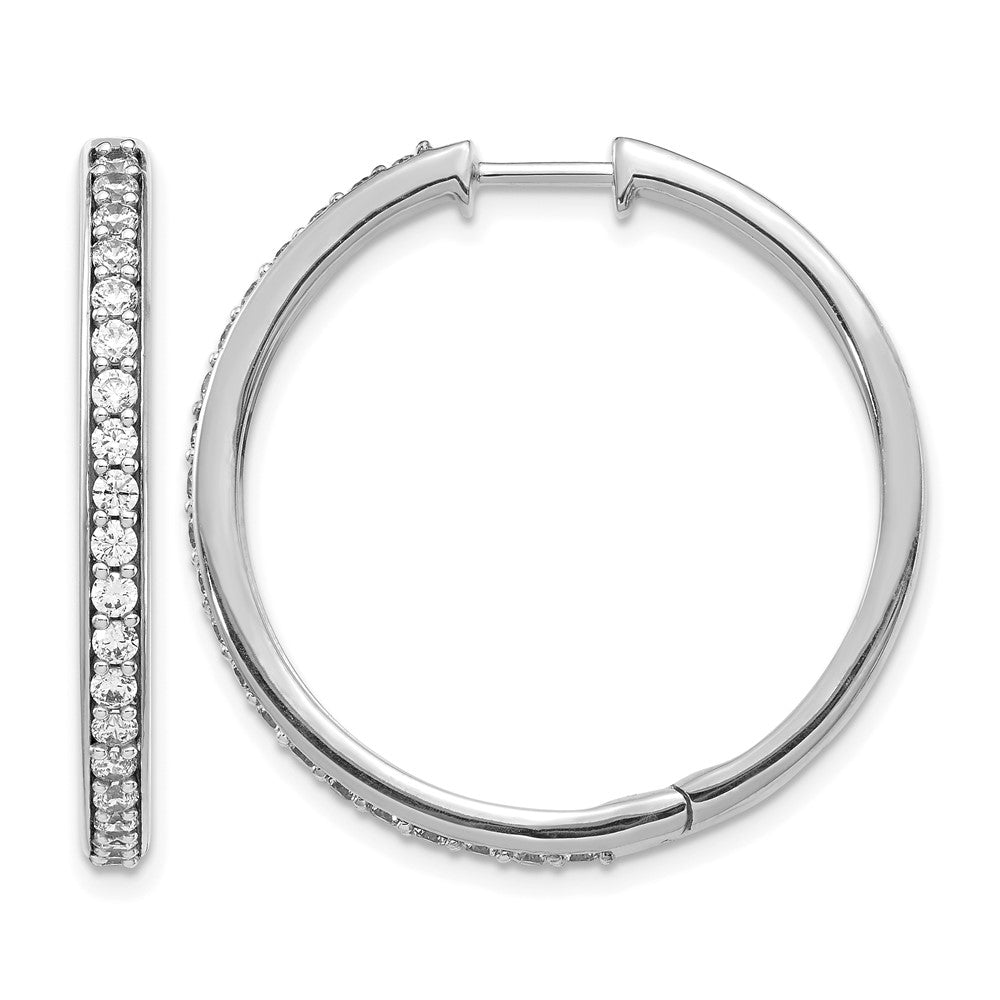 Diamond Hinged Hoop Earrings