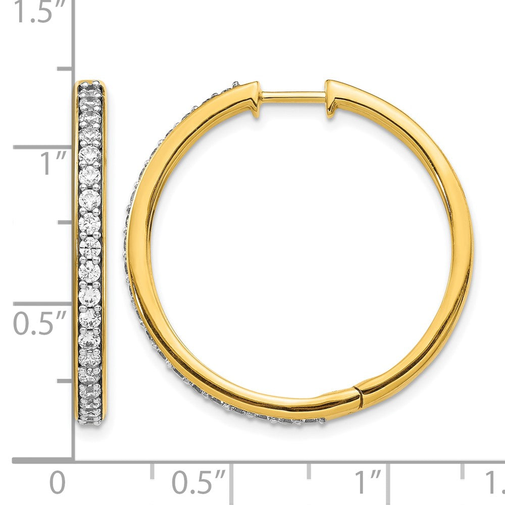 Diamond Hinged Hoop Earrings