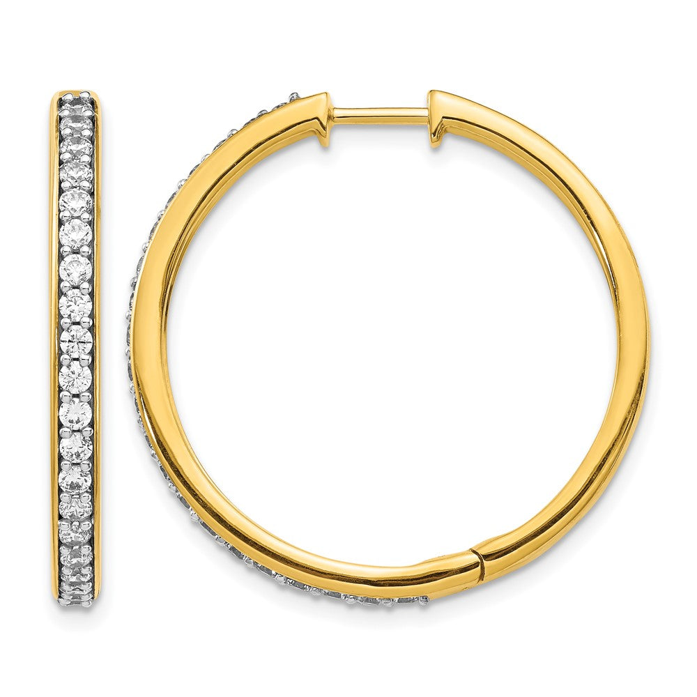 Diamond Hinged Hoop Earrings