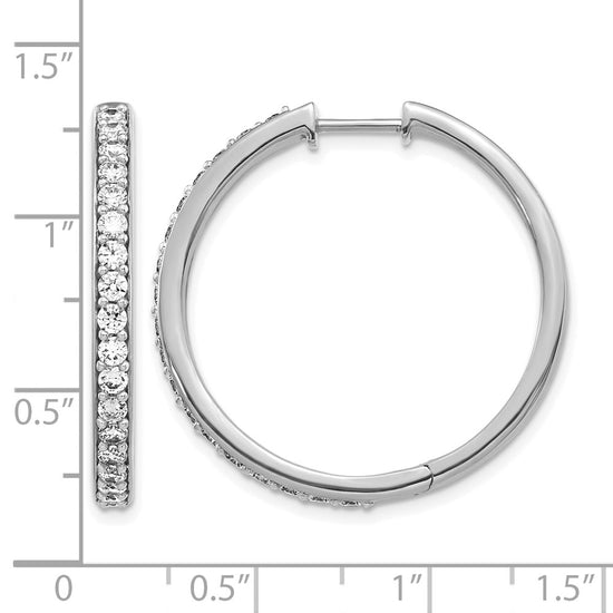 Diamond Hinged Hoop Earrings