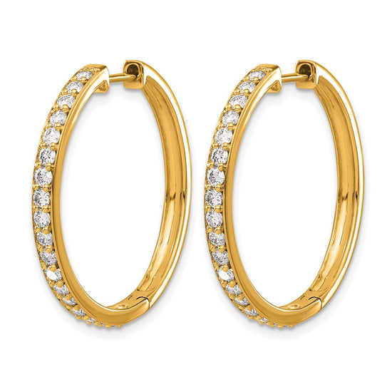 Diamond Hinged Hoop Earrings