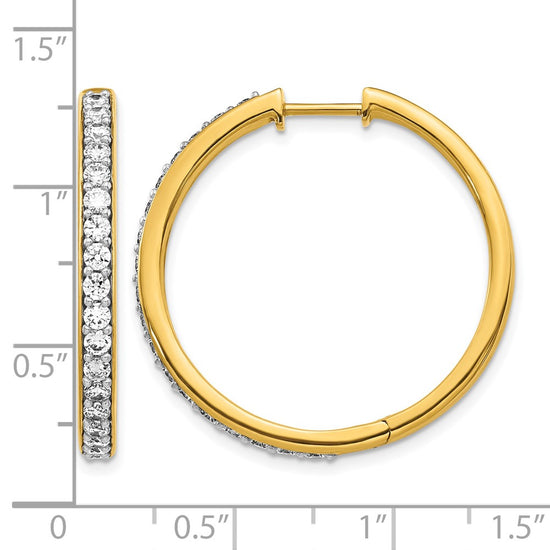 Diamond Hinged Hoop Earrings