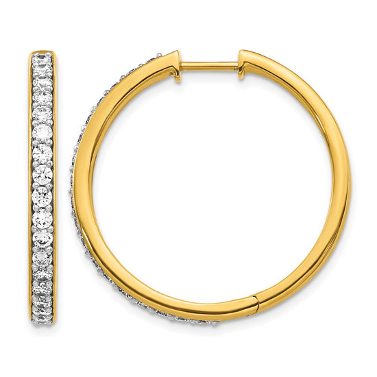 Diamond Hinged Hoop Earrings