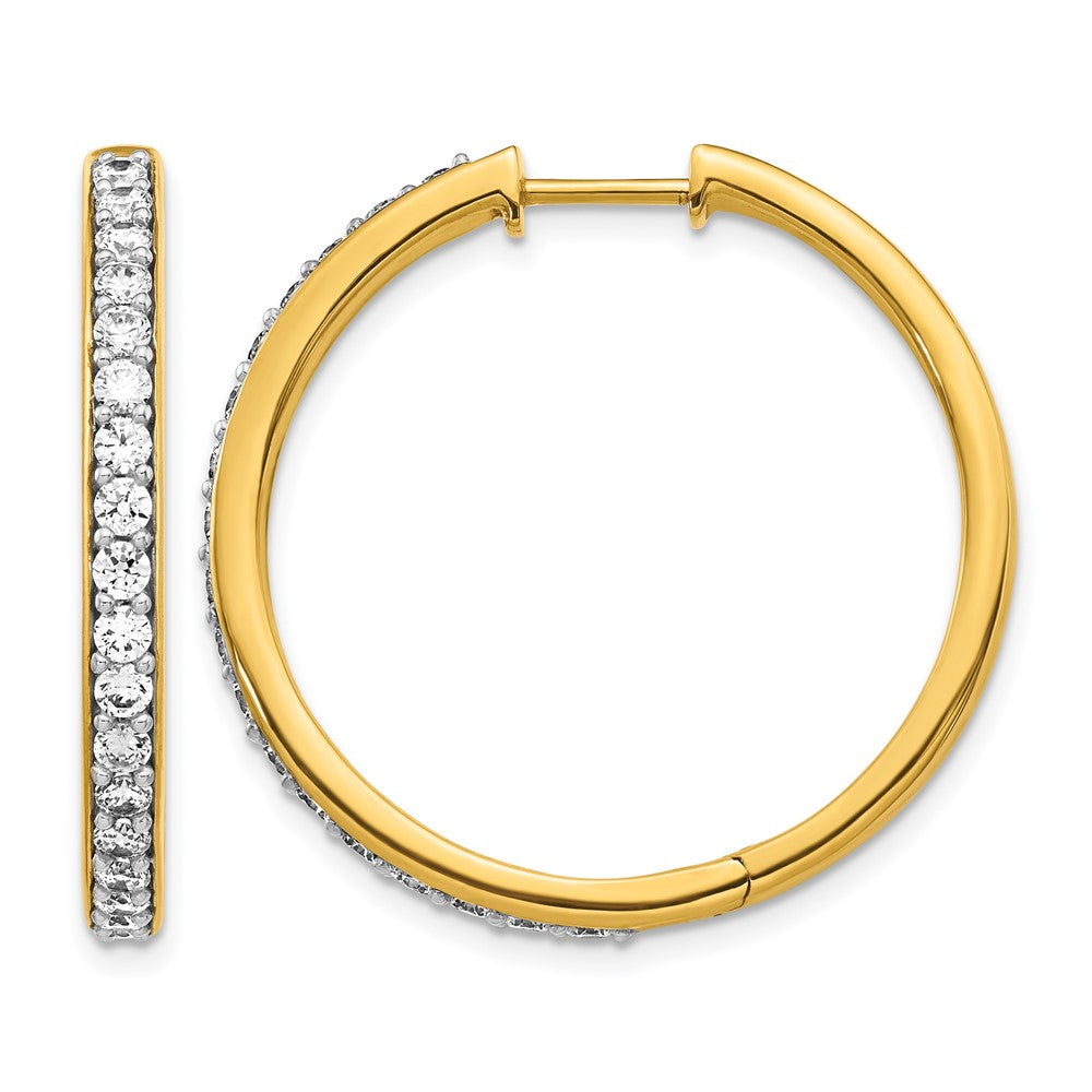 Diamond Hinged Hoop Earrings
