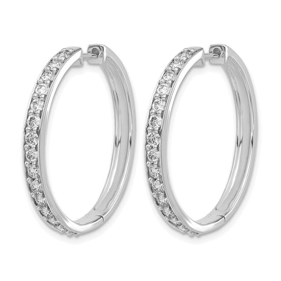 Diamond Hinged Hoop Earrings
