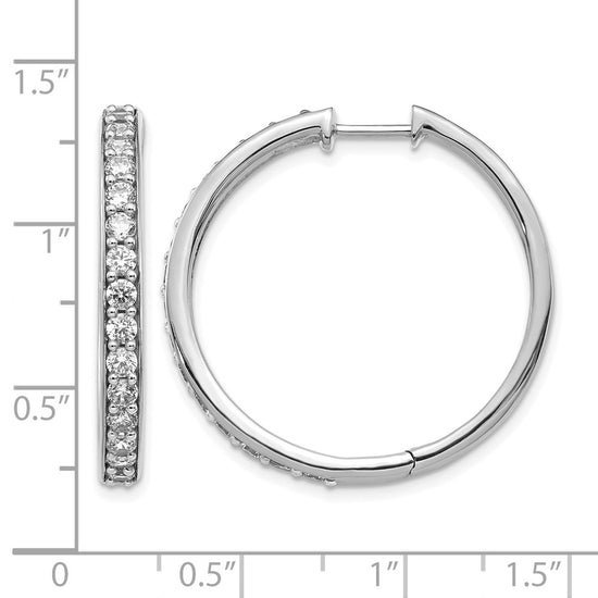 Diamond Hinged Hoop Earrings