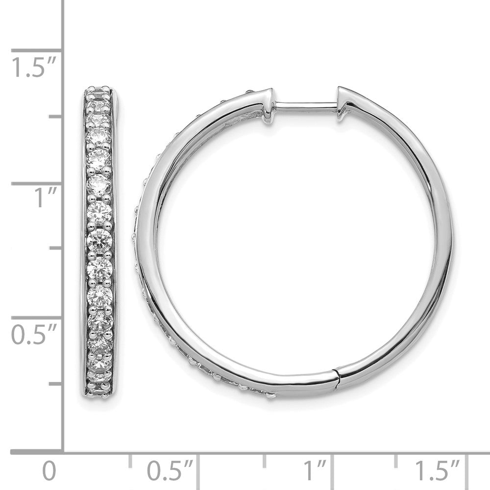 Diamond Hinged Hoop Earrings