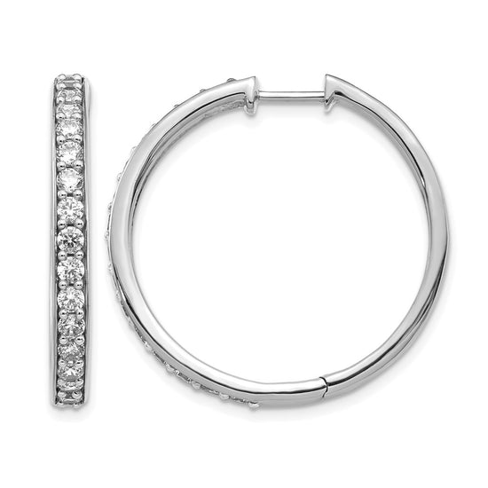 Diamond Hinged Hoop Earrings