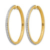 Gold Diamond Hinged Hoop Earrings