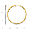 Gold Diamond Hinged Hoop Earrings