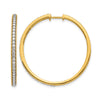 Gold Diamond Hinged Hoop Earrings
