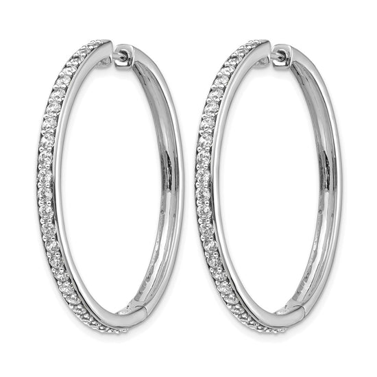 Gold Diamond Hinged Hoop Earrings