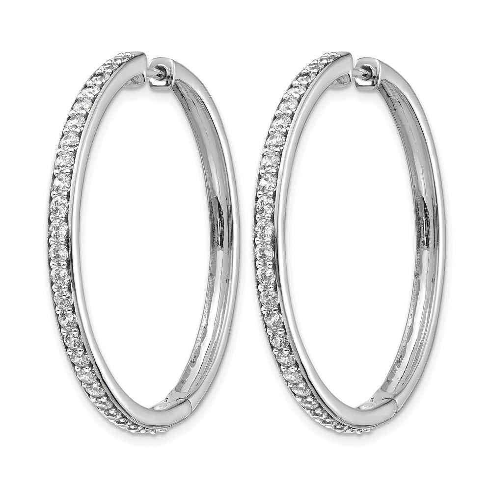Gold Diamond Hinged Hoop Earrings