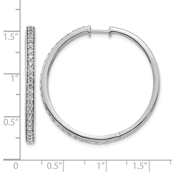 Gold Diamond Hinged Hoop Earrings