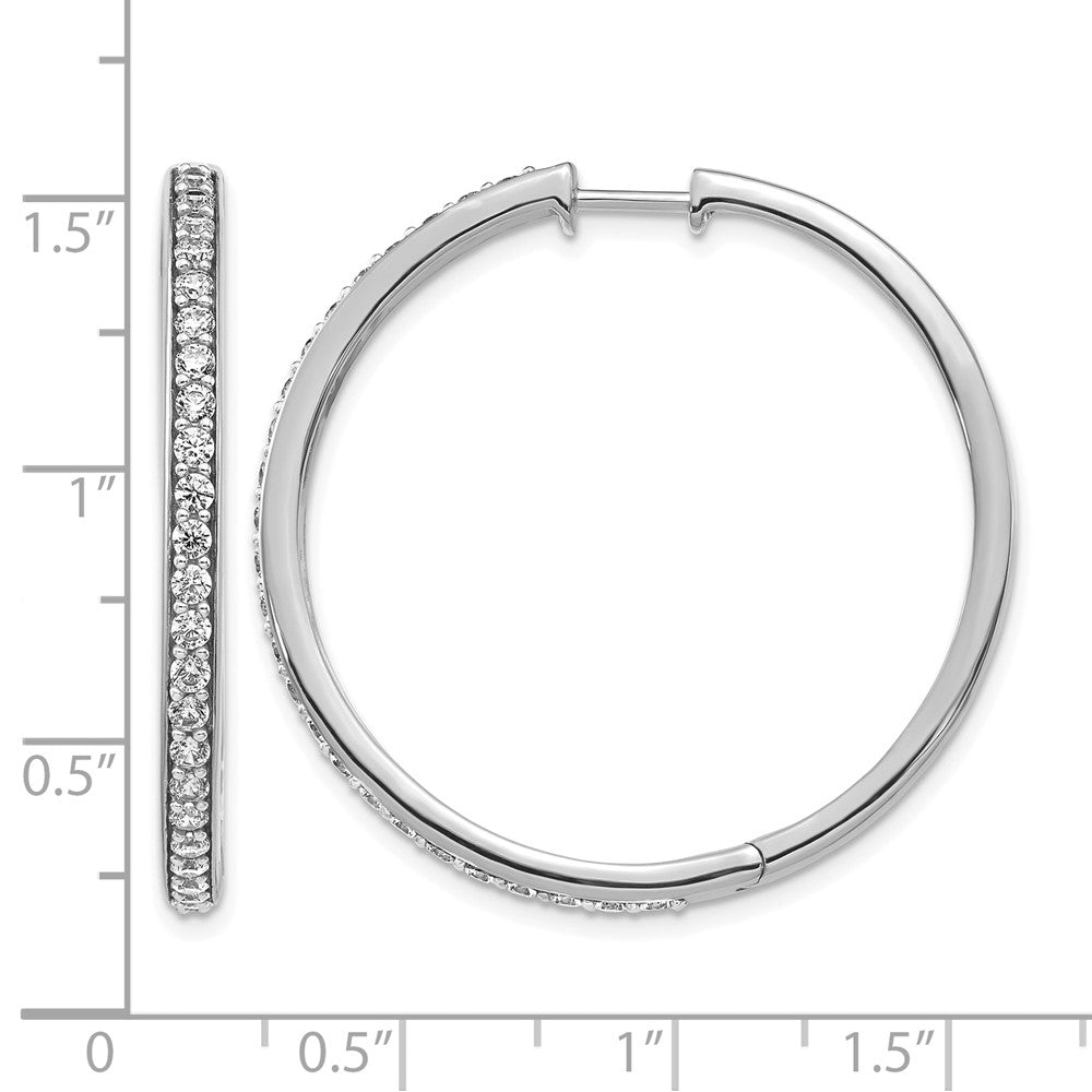 Gold Diamond Hinged Hoop Earrings