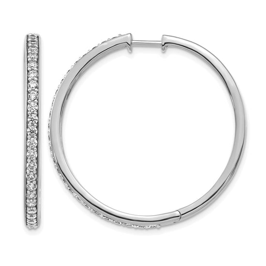 Gold Diamond Hinged Hoop Earrings