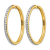 Gold Diamond Hinged Hoop Earrings