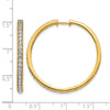 Gold Diamond Hinged Hoop Earrings