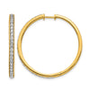 Gold Diamond Hinged Hoop Earrings
