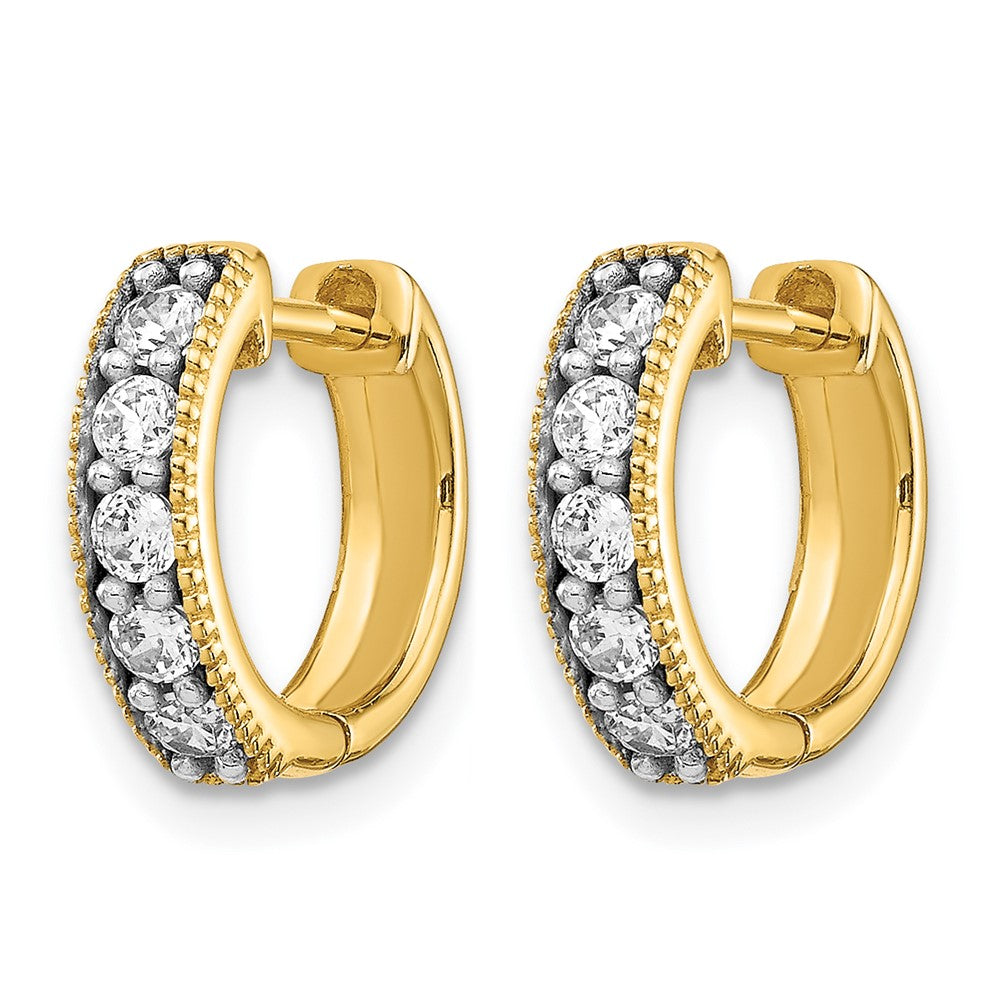 Diamond Hinged Hoop Earrings