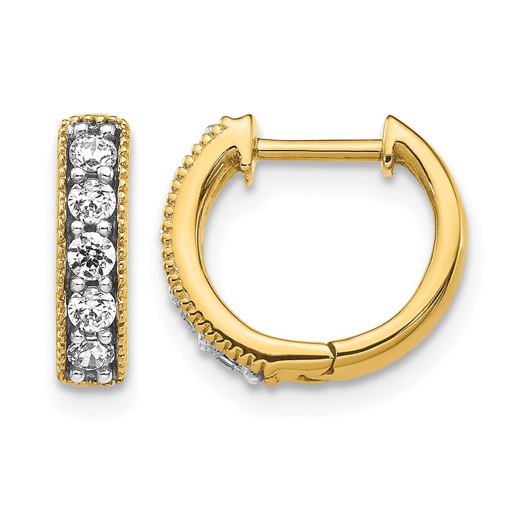 Diamond Hinged Hoop Earrings