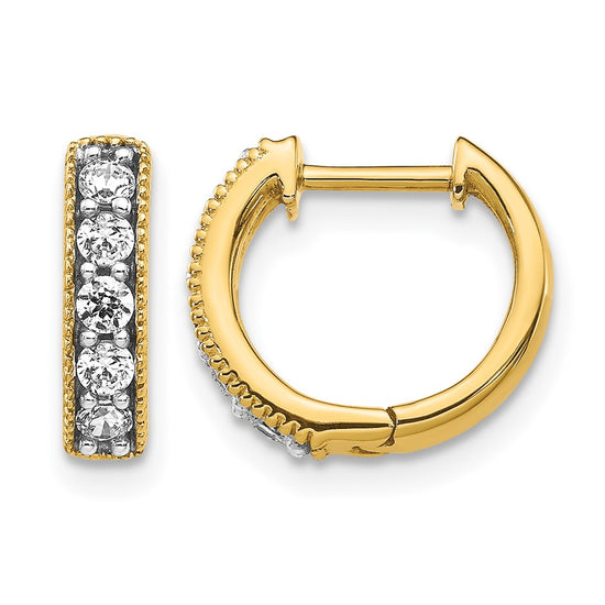 Diamond Hinged Hoop Earrings